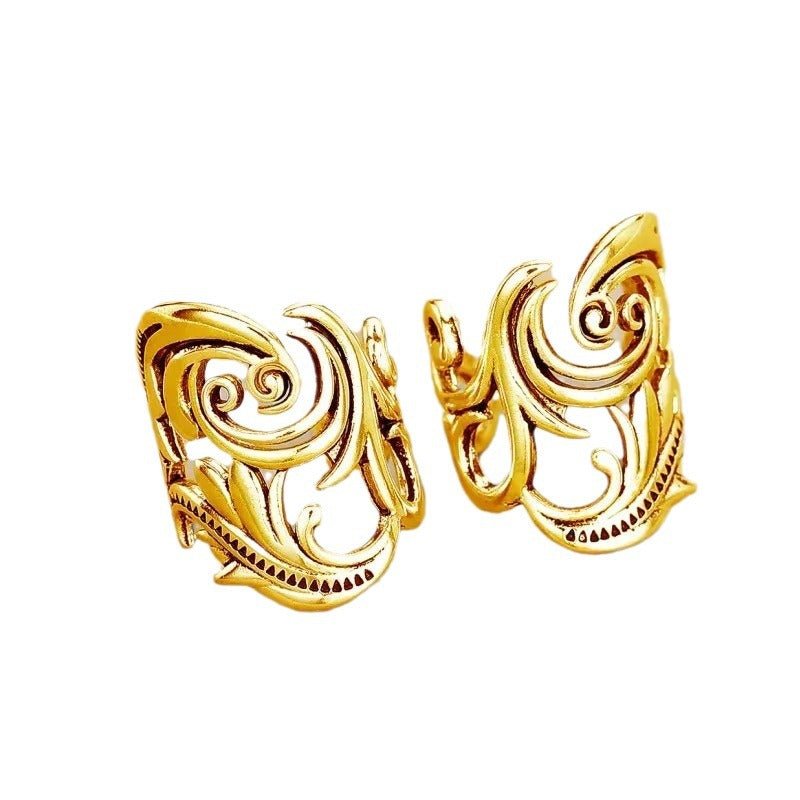 Simple Retro Ear Clip Leaves Earless Earrings