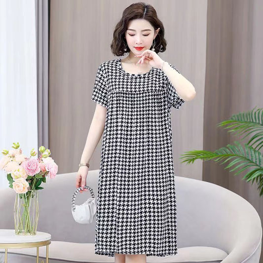 Women's Summer Cold Comfortable Pajamas Artificial Cotton Dress