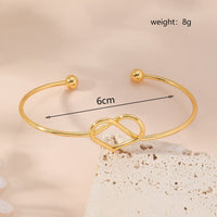 Metal Twist Geometric Knot Winding Hollow Open-end High-grade Light Luxury Personality Fashion Ladies' Bracelet