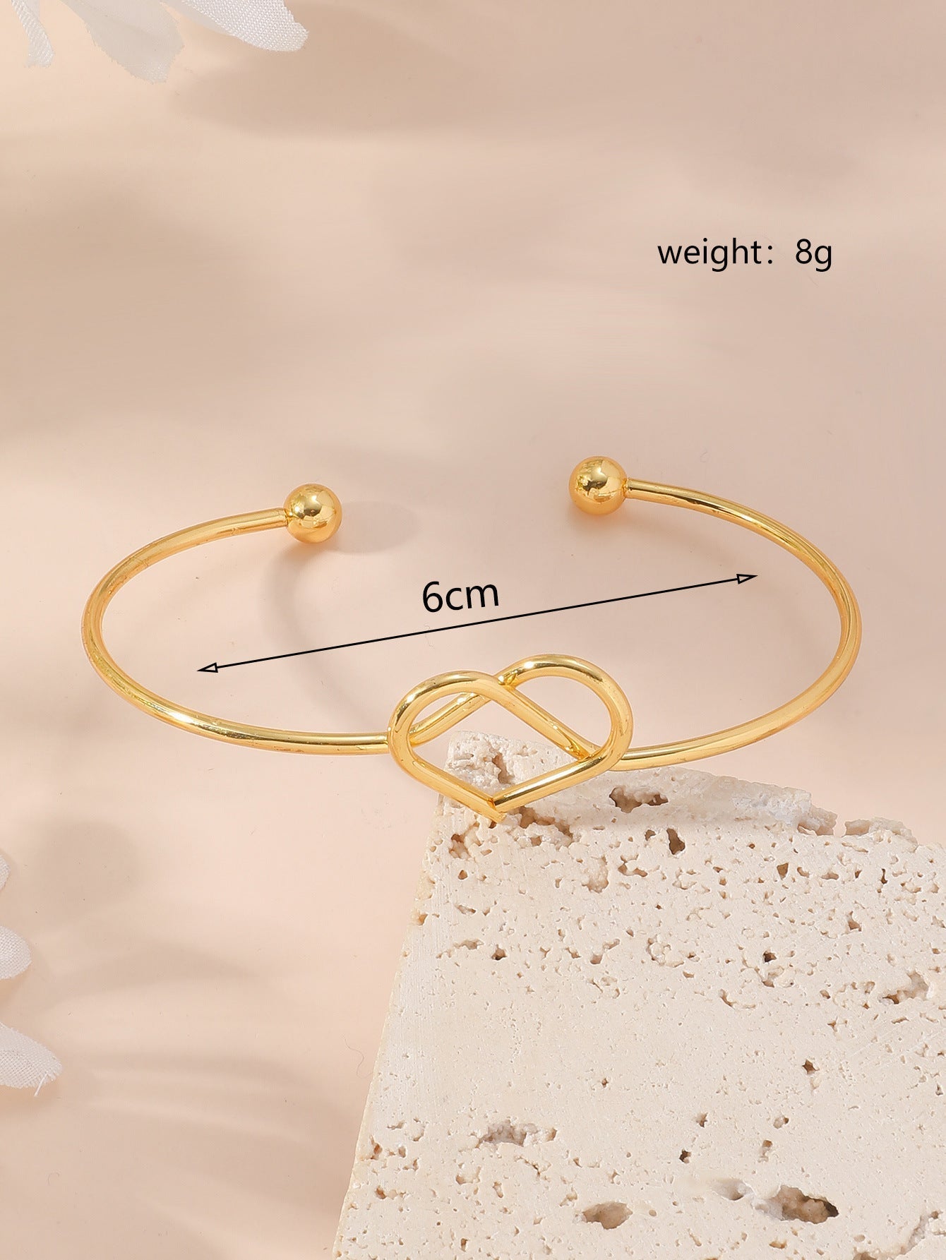 Metal Twist Geometric Knot Winding Hollow Open-end High-grade Light Luxury Personality Fashion Ladies' Bracelet