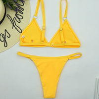 Solid color triangle bikini