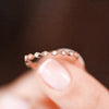 Women's Fashion Simple Inlaid Zircon Rose Gold Plated Ring