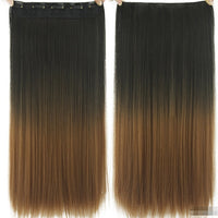 Dyed Gradual Straight Hair Clip Clip, Curtain T-color Hair Extension Piece