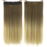 Dyed Gradual Straight Hair Clip Clip, Curtain T-color Hair Extension Piece