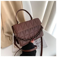 Trendy Simple Textured Shoulder Messenger Bag