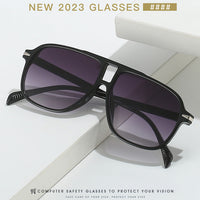 Double Beam Toad Retro Flying Leopard Print Stylish Sunglasses