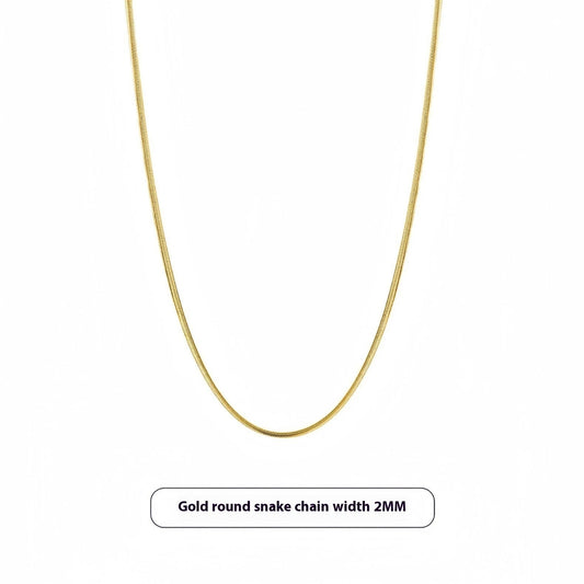 Titanium Steel Snake Chain Necklace Light Luxury Minority Sense