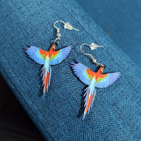 Acrylic Laser Cut Hummingbird Pigeon Eagle Owl Parrot Earrings