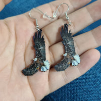 Acrylic Laser Cut Hummingbird Pigeon Eagle Owl Parrot Earrings
