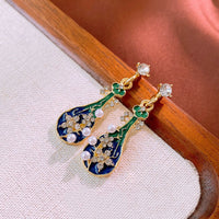 Chinese Style Pipa Flower New Chinese Style Cool Wind Earrings