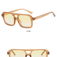 European And American Double Beam Small Frame Sunglasses All-matching