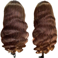 Brown Big Wave Fake Long Curly Wig Head Cover