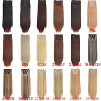 Wig Extensions 6-piece Set, Long Straight Hair