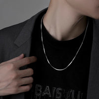 Titanium Steel Snake Chain Necklace Light Luxury Minority Sense