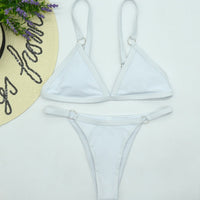 Solid color triangle bikini