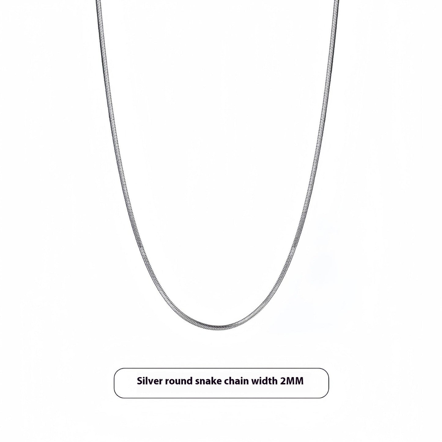 Titanium Steel Snake Chain Necklace Light Luxury Minority Sense