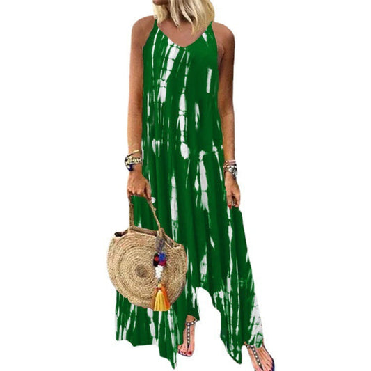 Irregular Tie-dye Pocket Dress