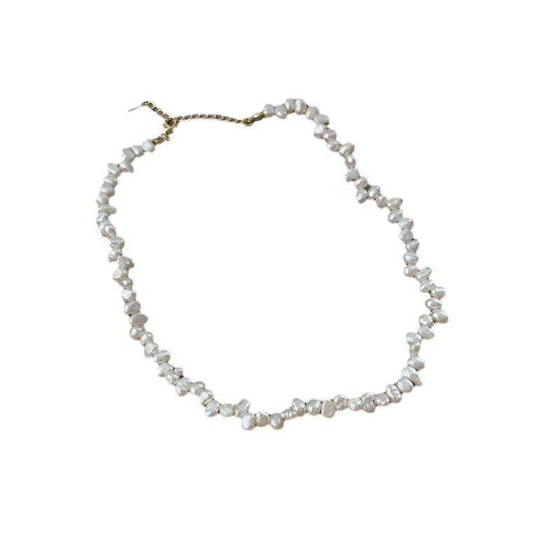 Vintage Grain Of Rice Freshwater Irregular Pearl Necklace For Women