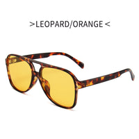 Retro Double Beam Ocean Lens Stylish Large Frame Sunglasses