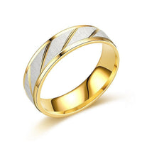 Popular Design 18K Gold Titanium Steel Couple Ring