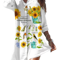 Old Women's Printed Plus Size Beach Sun Protection Shirt Dress