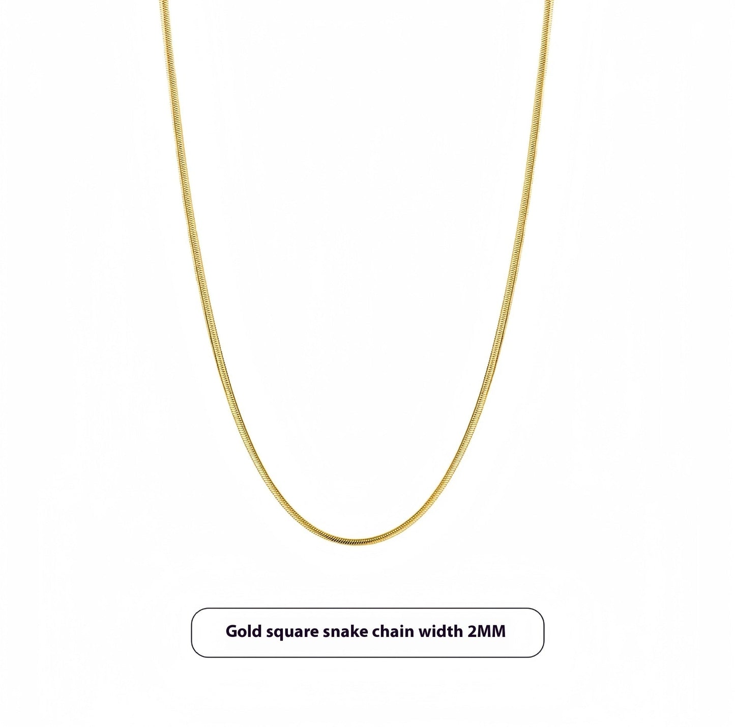 Titanium Steel Snake Chain Necklace Light Luxury Minority Sense