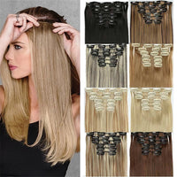 Wig Extensions 6-piece Set, Long Straight Hair