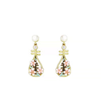 Chinese Style Pipa Flower New Chinese Style Cool Wind Earrings