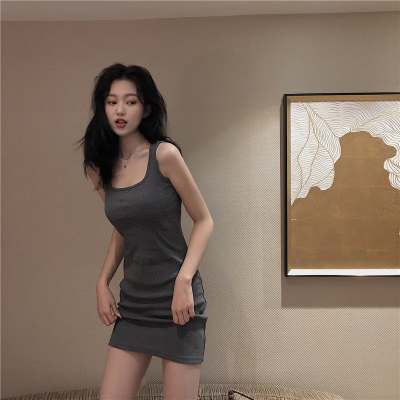 Suspender Skirt Short Sheath Dress