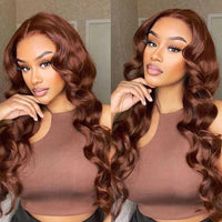 Front Lace Wavy Brown Lace Front Hair Human Wigs