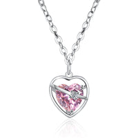Women's Fashion Simplicity Rhinestone Hollow Heart Clavicle Chain