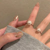 Female Sweet And Simple Open-end Pearl Ring