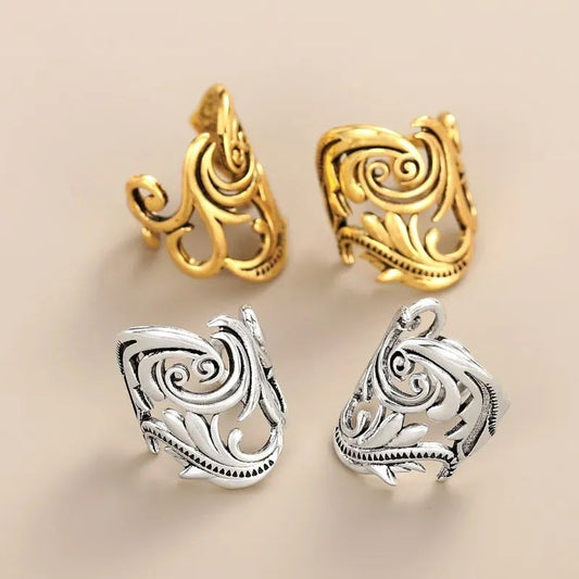 Simple Retro Ear Clip Leaves Earless Earrings