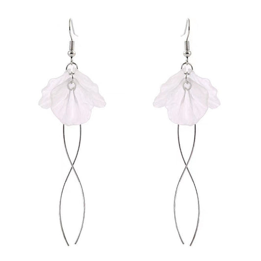 Ice Flower Tassel Earrings Long