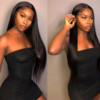 Women's Fashion Simple Human Hair Straight Wig