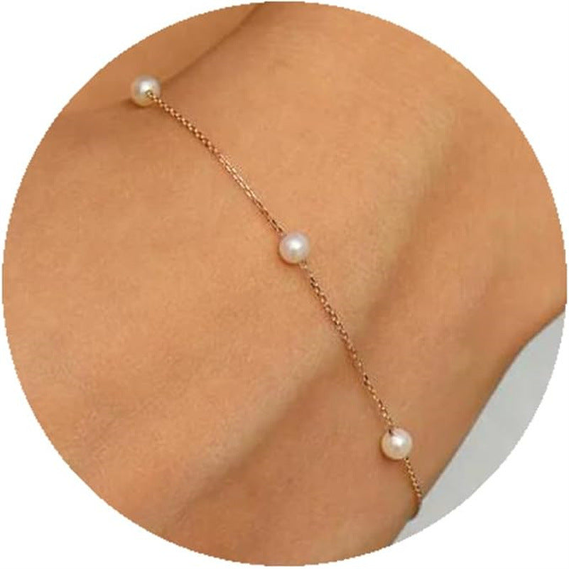 Artificial Pearl Pendant Bracelet
