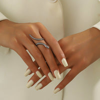 European And American Fashion Punk Goth Style Ring Snake-shaped Opening