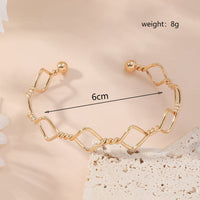 Metal Twist Geometric Knot Winding Hollow Open-end High-grade Light Luxury Personality Fashion Ladies' Bracelet