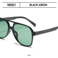 Retro Double Beam Ocean Lens Stylish Large Frame Sunglasses