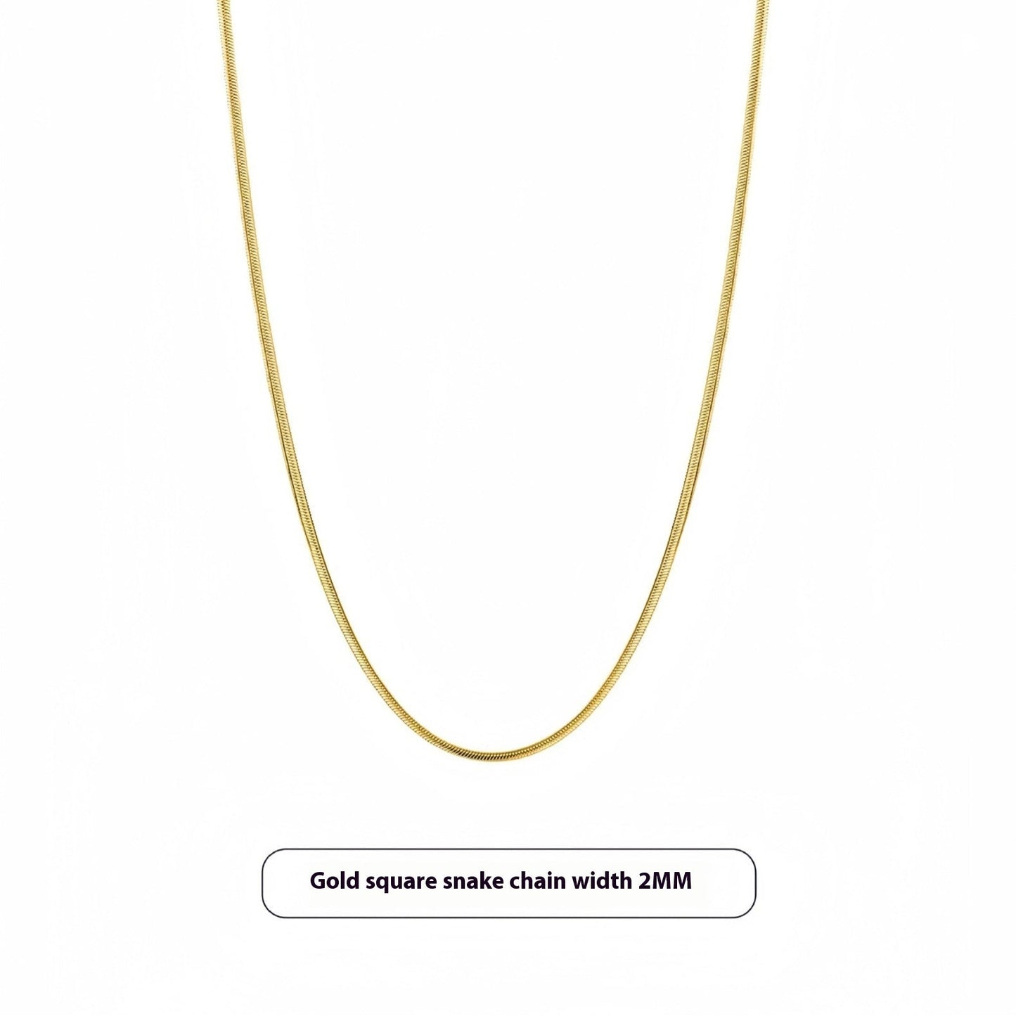 Titanium Steel Snake Chain Necklace Light Luxury Minority Sense