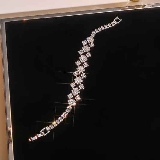 Tian Zi Rhinestone Bracelet Ring Formal Dress Accessories Women